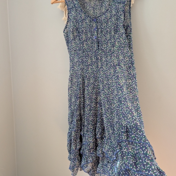 Papillon Blanc Blue Floral Mini Dress - Picture 6 of 7